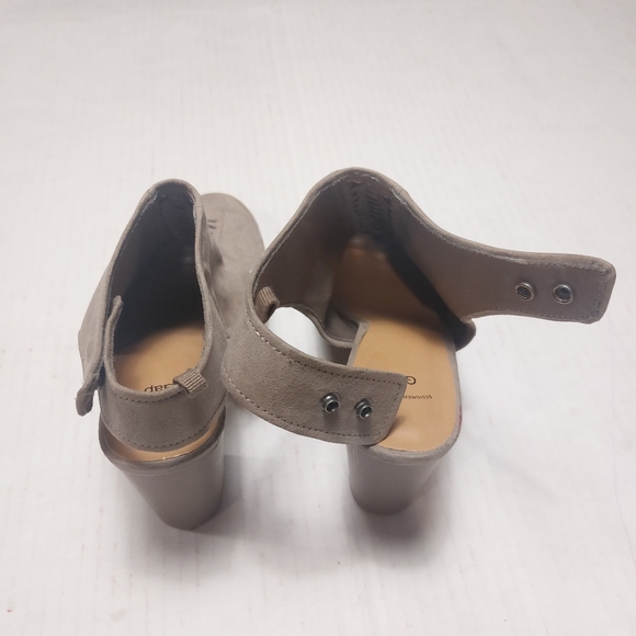 Gap Women's Gray Slingback Suede Chunky Heels Size 9 - Picture 12 of 15